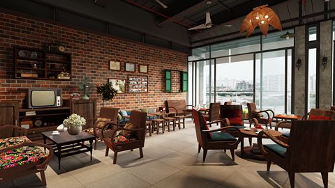 Design of Nguyễn Xiển coffee shop by Thanh Trung Ace.