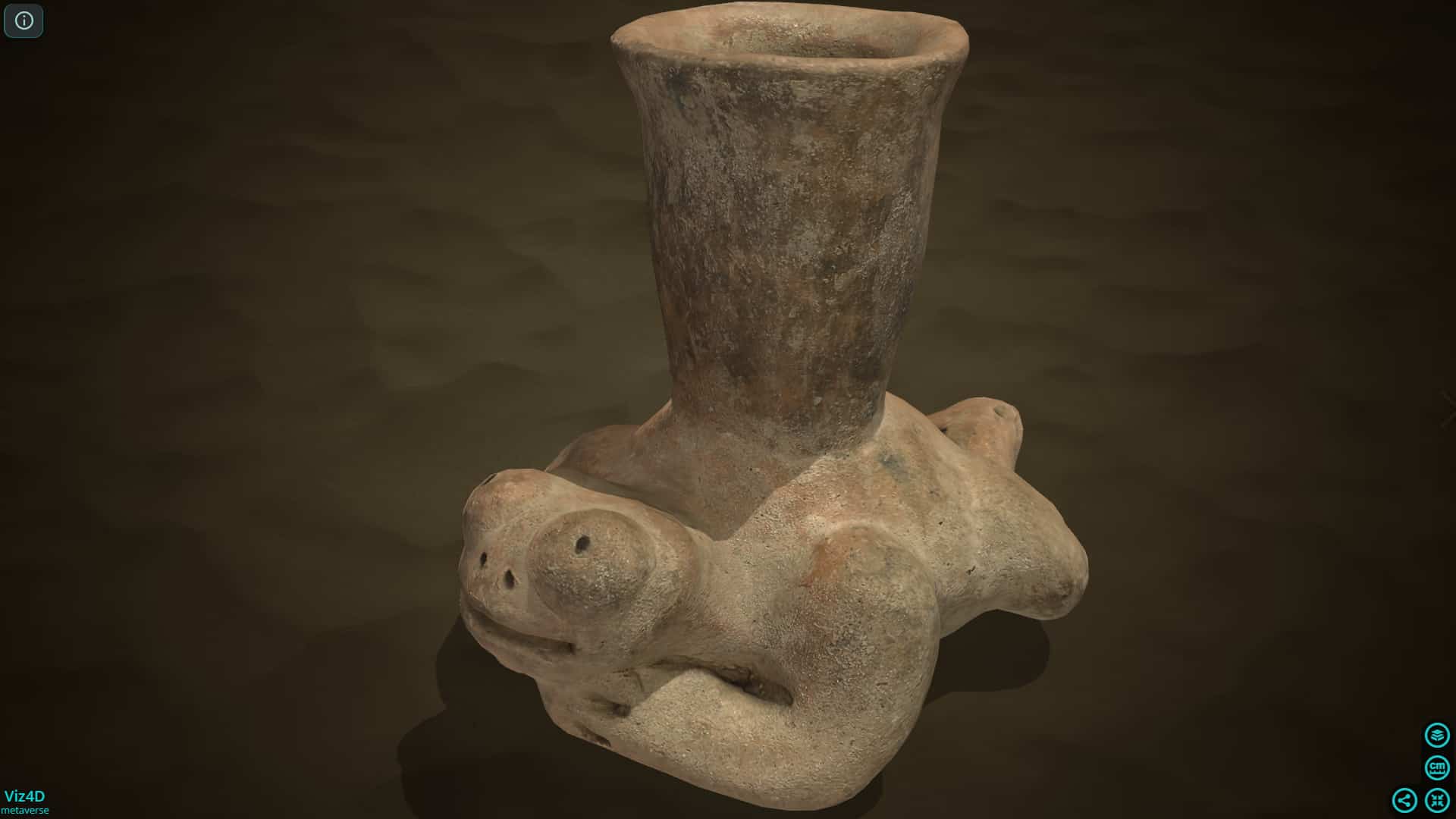 Lọ gốm cổ Mexico hình ếch - Bảo tàng Văn hóa Thế giới.
