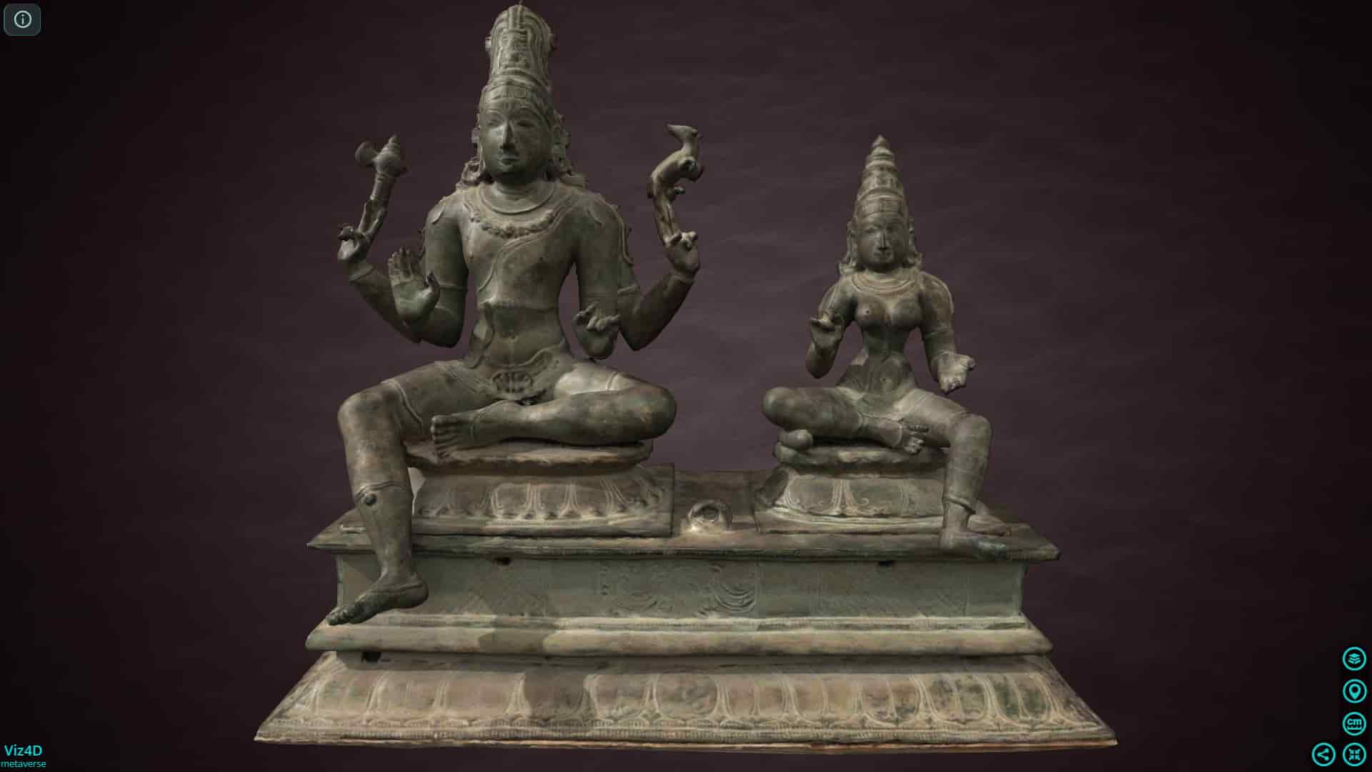 Thần Shiva và Uma - Tượng cổ Ấn độ thế kỷ 13
