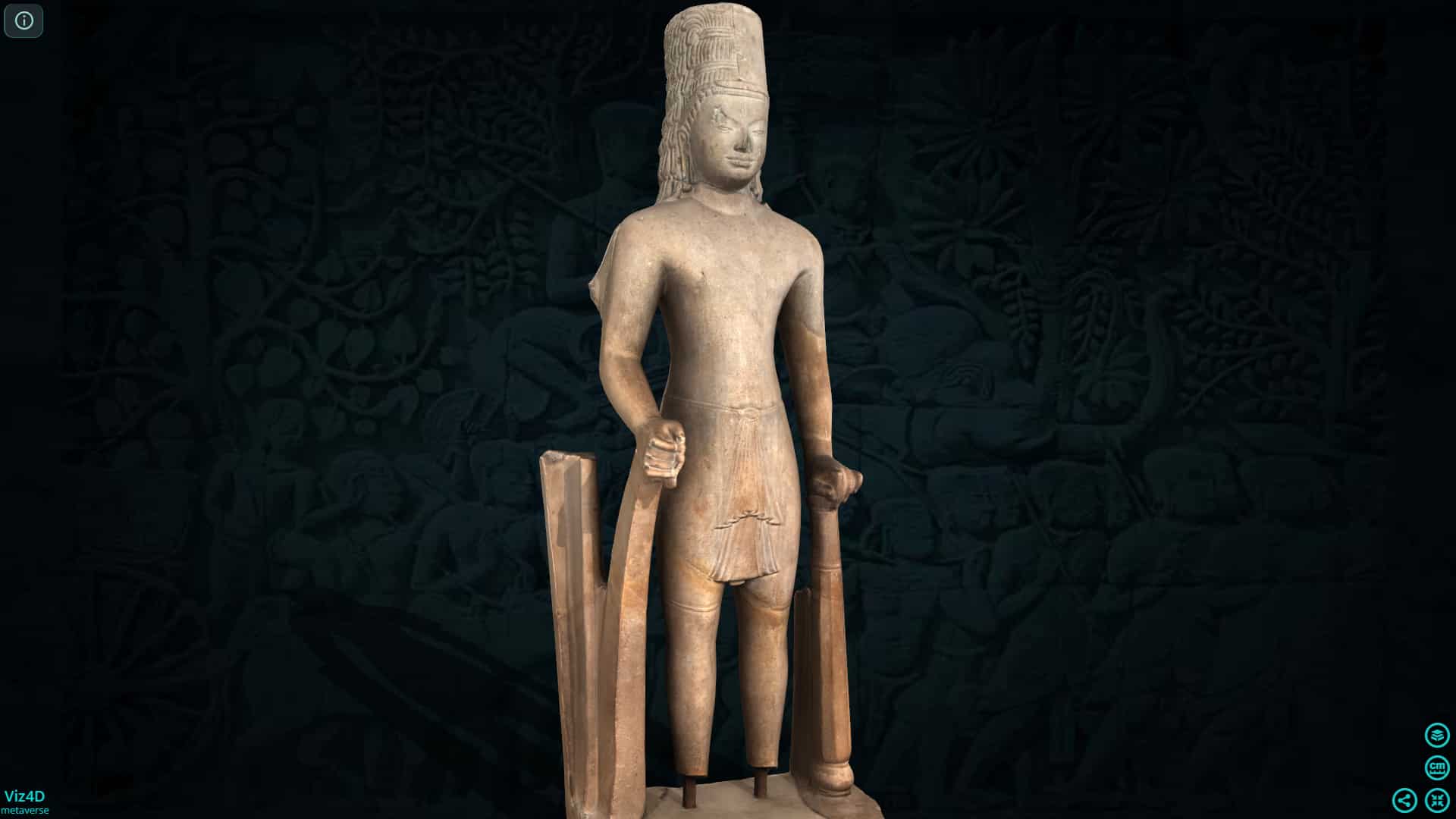 Tượng Harihara bằng đá sa thạch, thế kỷ thứ 6 - Bảo tàng Quốc gia Campuchia